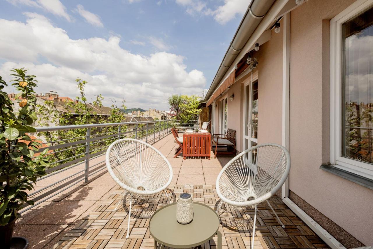 Bright And Spacious Penthouse W/ Terrace & Parking Budapeste Exterior foto